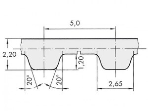 Řemen ozubený 100 T5 / 8400 AFX optibelt ALPHA FLEX