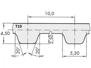 Řemen ozubený 16 T10 / 4200 AFX optibelt ALPHA FLEX